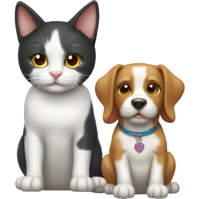 Cat with dog emoji