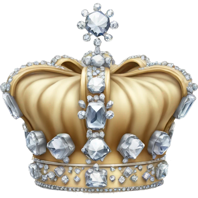 luxurious royal crown with diamonds placed on top emoji
