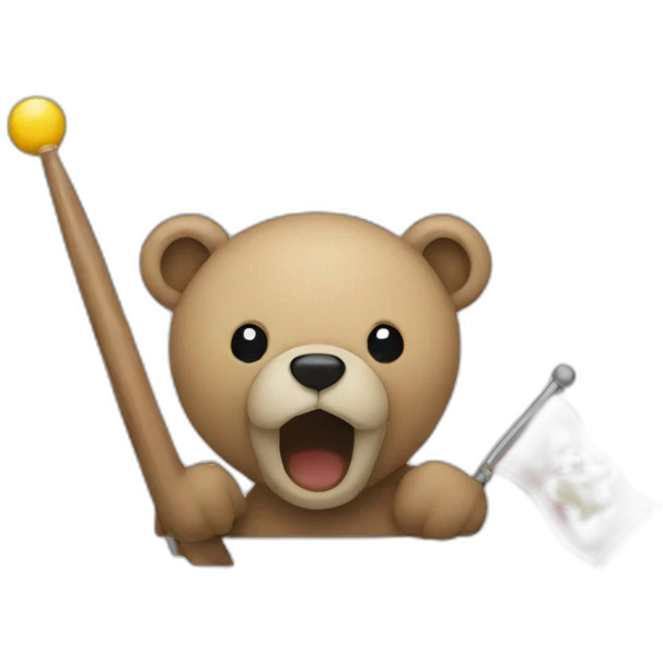 flag with bear emoji