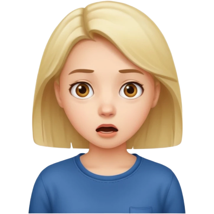 Удивленная девушка в одежде  emoji
