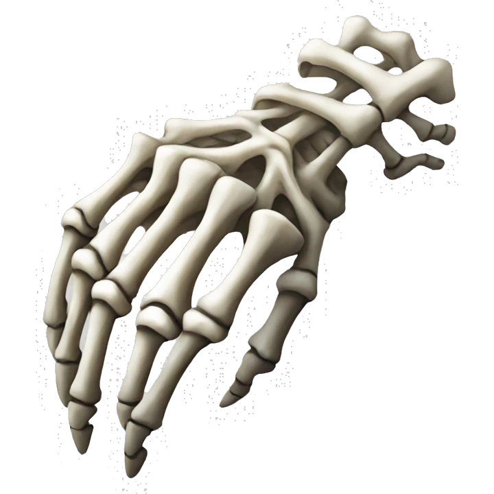 skeleton hand emoji