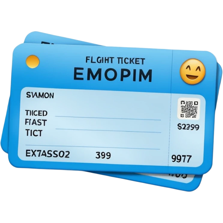 I will buy the flight ticket emoji