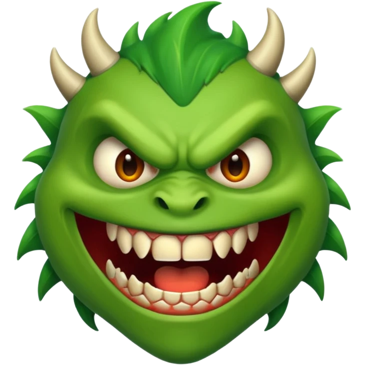 a monster face with energetic expression emoji