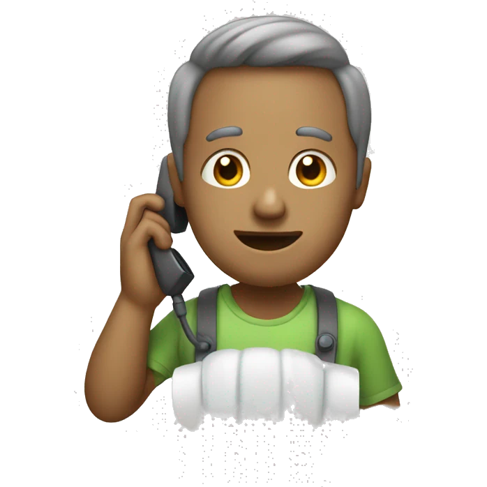 Using the toilet and the phone emoji
