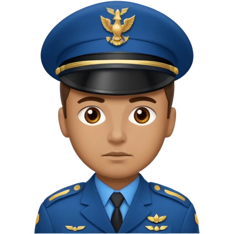 blue uniformed soldier emoji