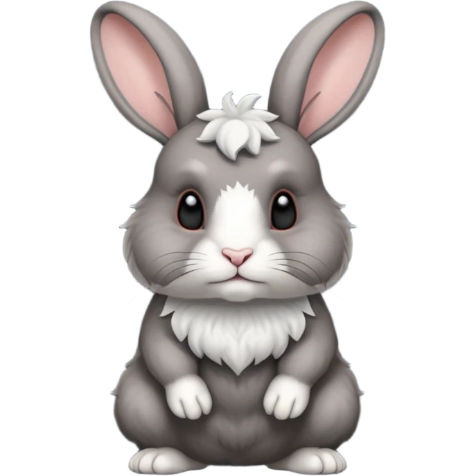 dark grey dwarf aries rabbit emoji