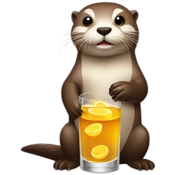 Otter with tequila emoji