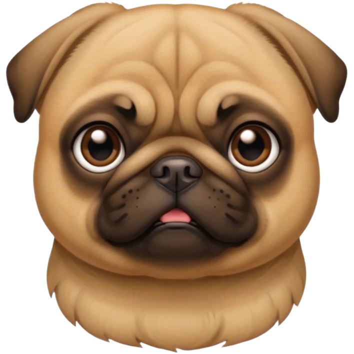 Make a brownish golden pug emoji