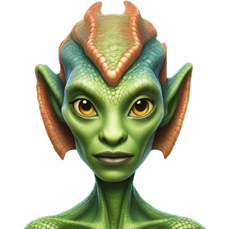 a reptilian alien woman full body emoji