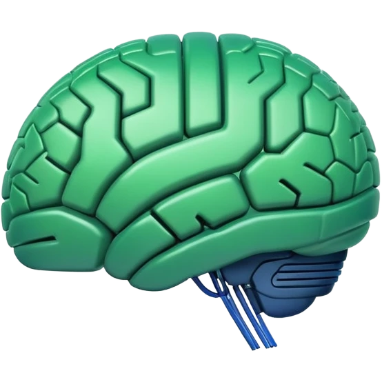 AI brain emoji style glowing circuits emoji