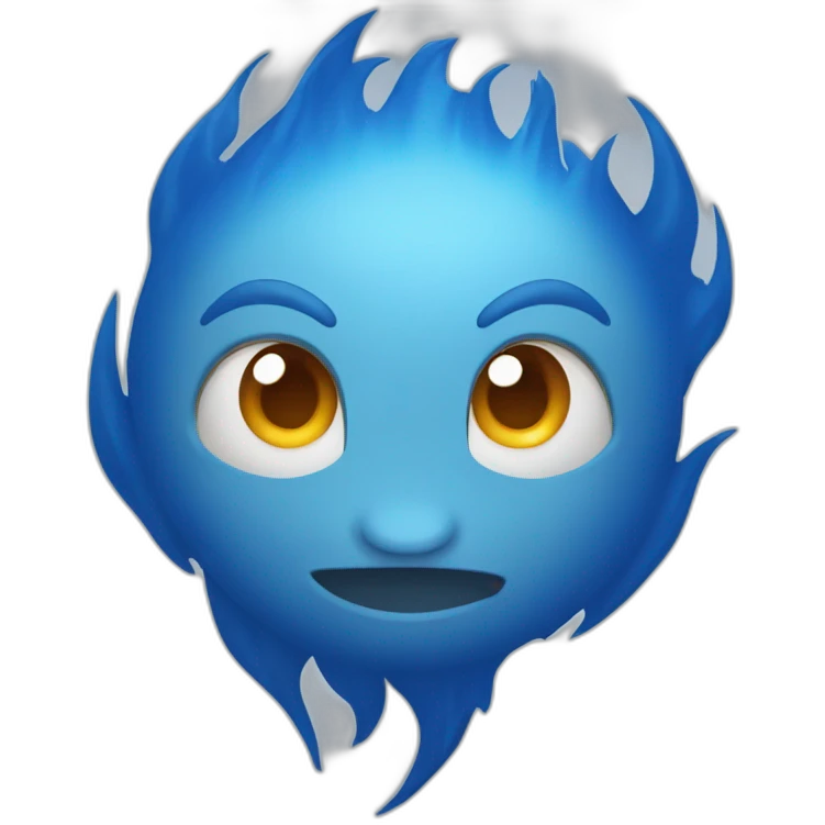 Flammes bleue emoji