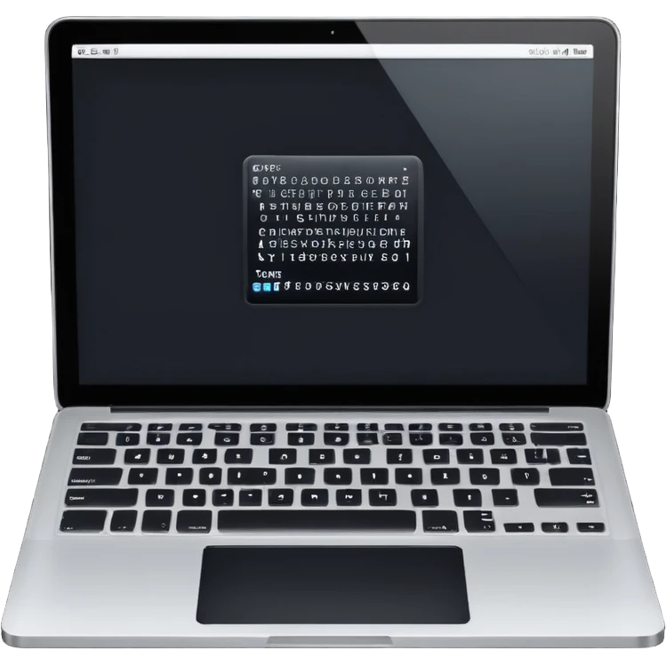 laptop with program code emoji