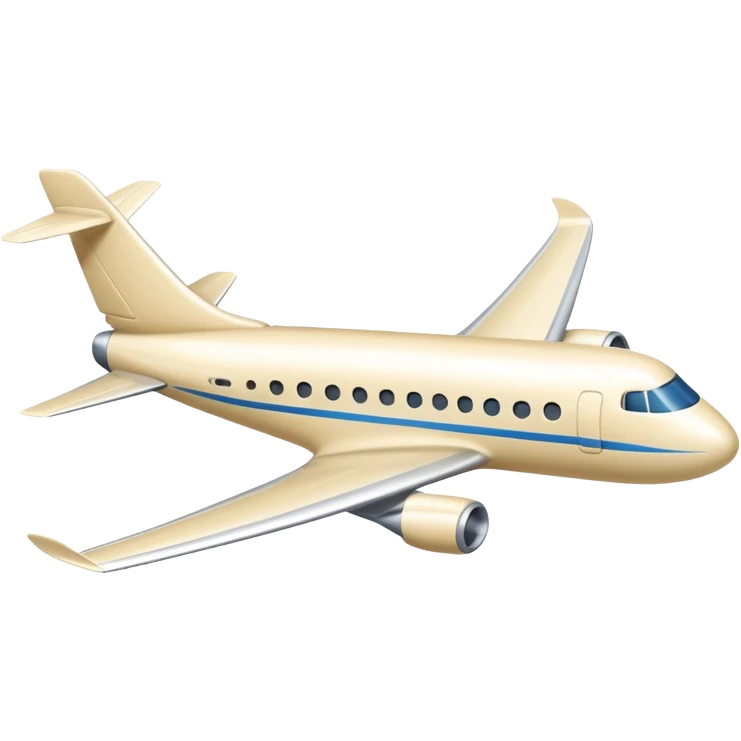 Cream airplane emoji