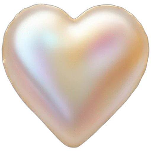 Heart shaped pearl in shell  emoji