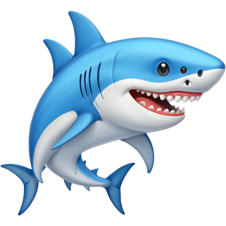 Tiburón con tenis azules  emoji