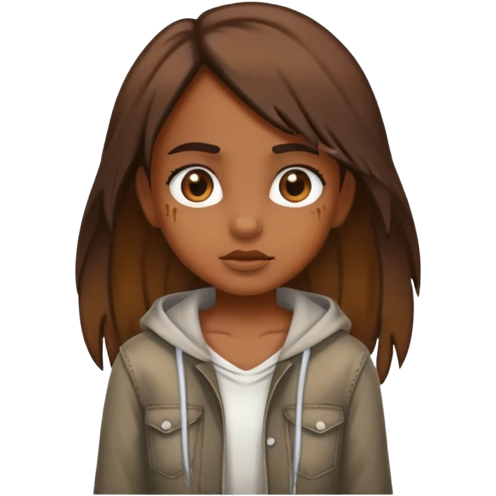 girl wearing dirty clothes emoji