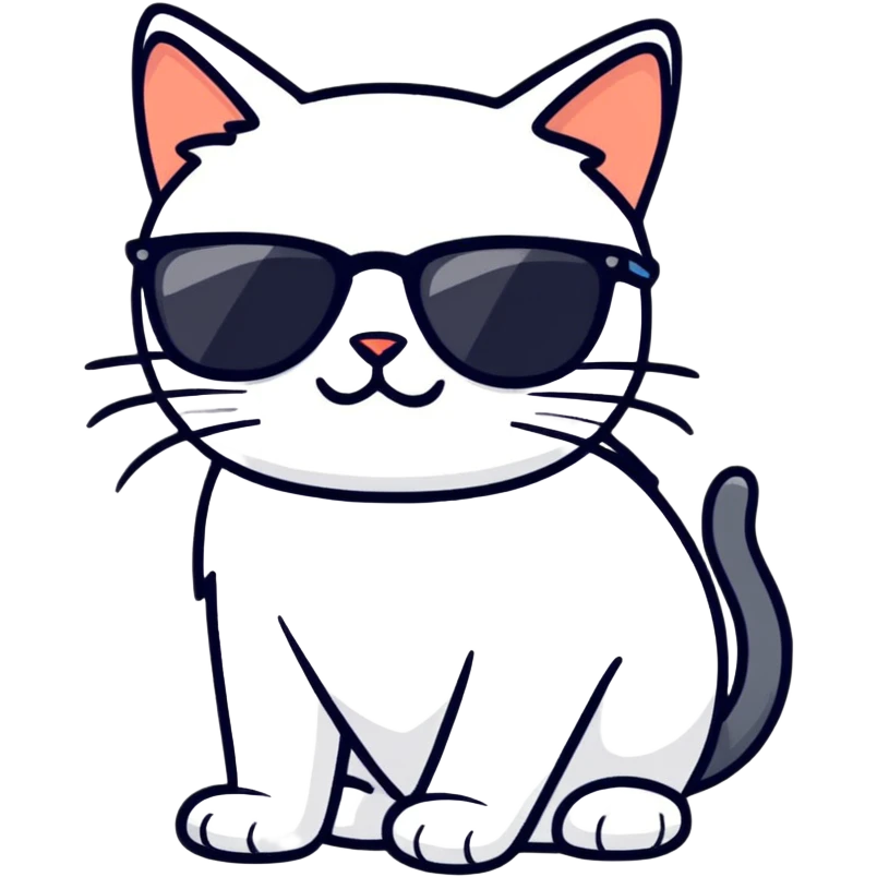 Cat with sunglasses emoji