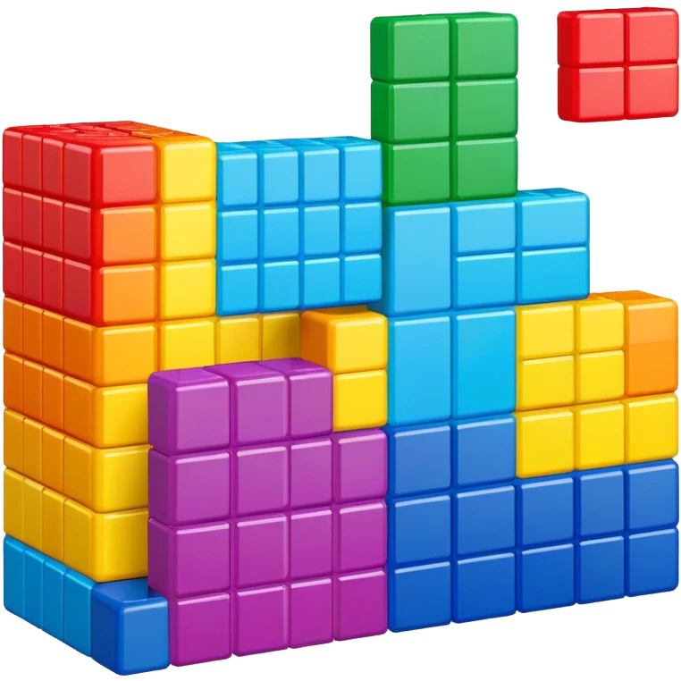 generate an emoji in apple style that represents the concept of "calendar tetris" where your calendar is so busy that finding a meeting slot is like playing tetris.

just use simple shapes/blocks to convey the idea but make it clear that it's a calendar emoji