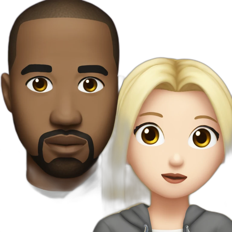 TWICE Blonde Chaeyoung with Kanye West emoji