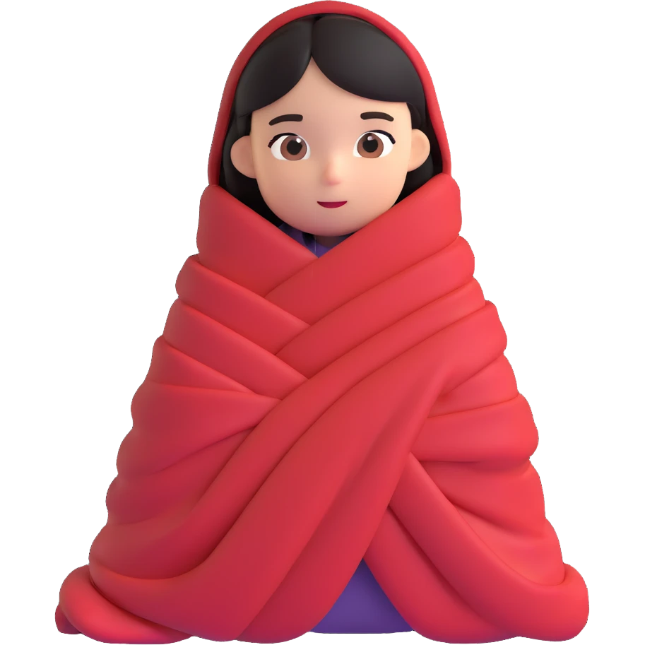 girl feeling cold emoji