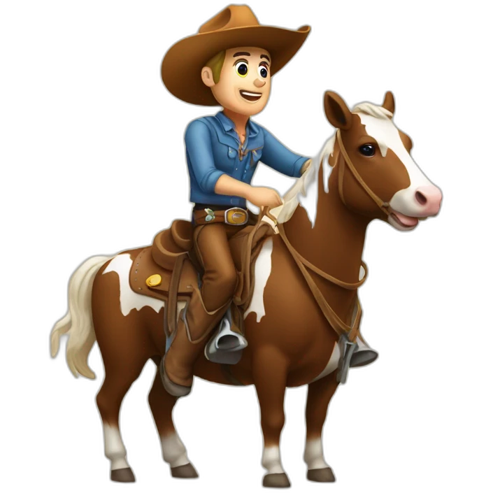 Cowboy sur vache emoji