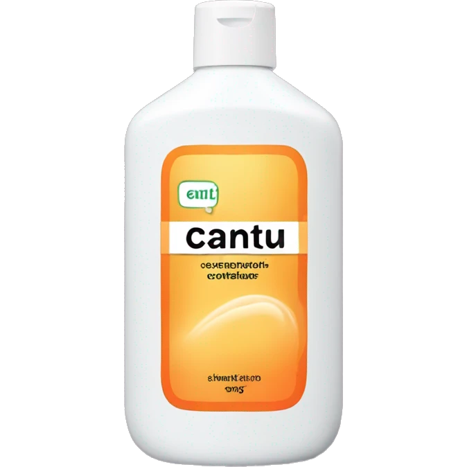 large bottle of hair conditioner with a label that says cantu emoji