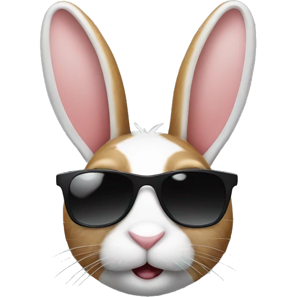 Rabbit with sunglasses  emoji