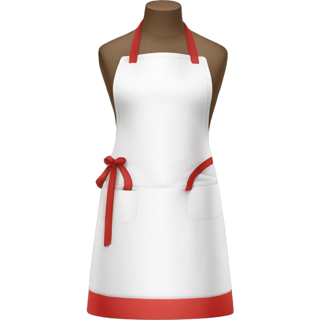 Red and white apron emoji