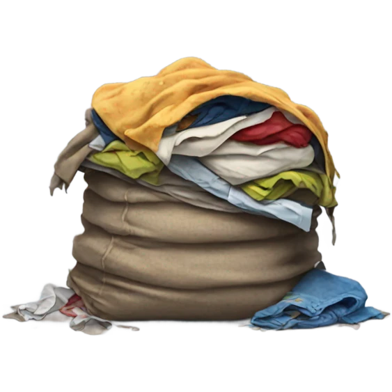 pile of ripped rotten clothes emoji