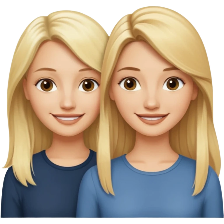 i want an emoji with 2 blonde girls like the movie "the holiday" They are not touching each other. One is Cameron Diaz, the tother Kate Winslet. They are friends.They have long hair. emoji