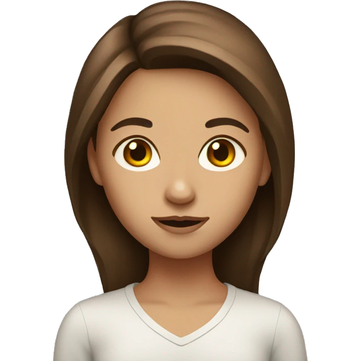 brown haired girl portrait emoji