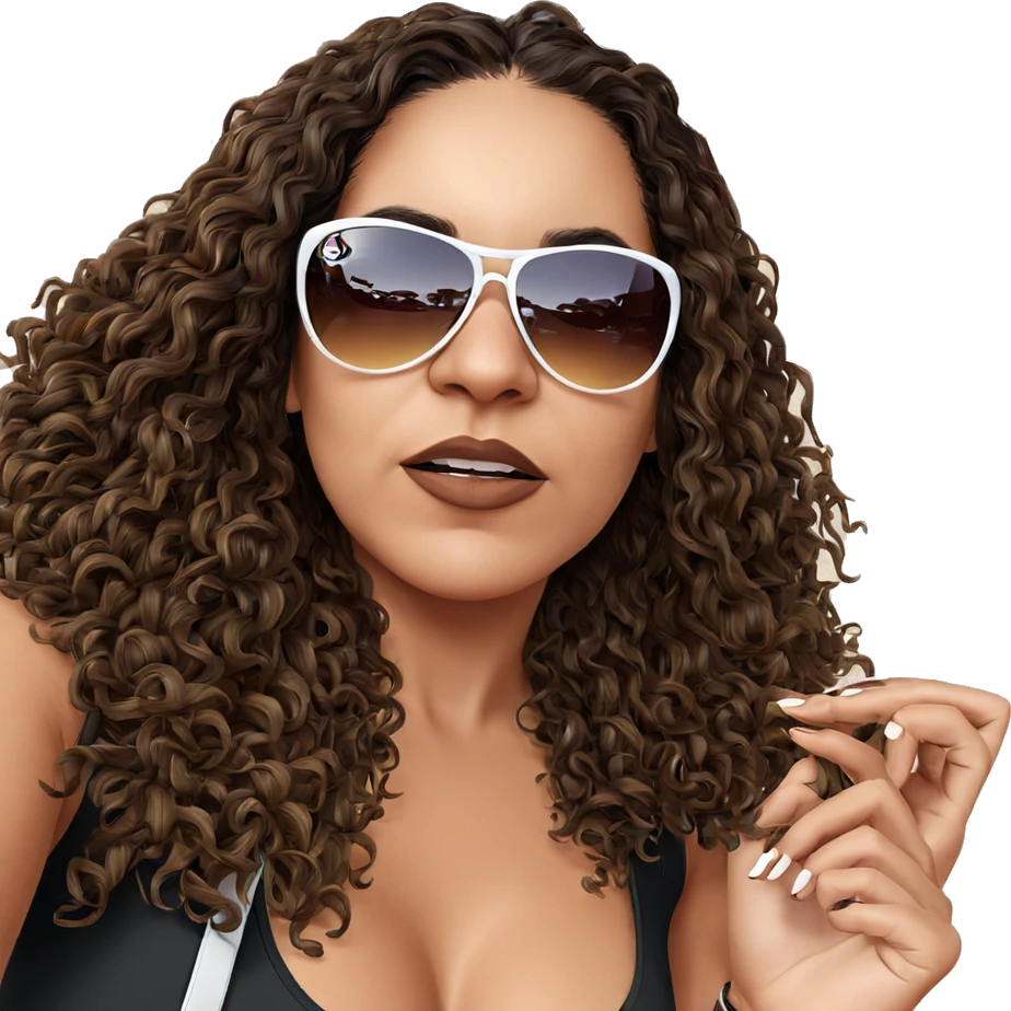 stylish girl with sunglasses emoji