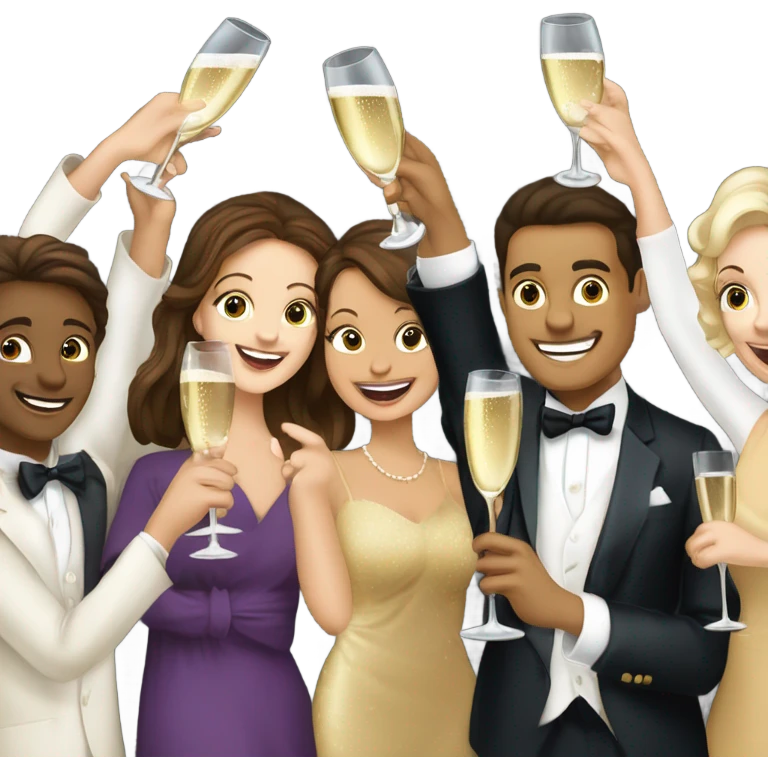 Champagne party emoji