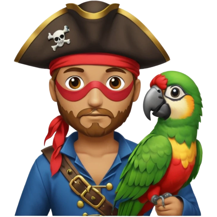 pirate and parrot emoji
