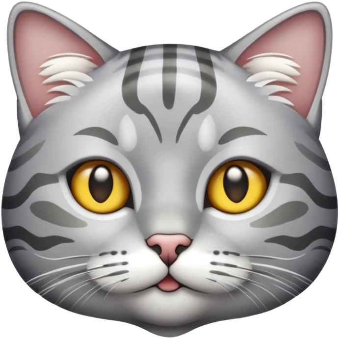 Silver tabby cat  emoji
