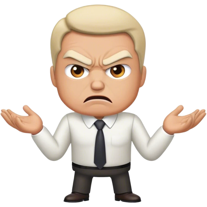 a ceo angry in a meeting emoji