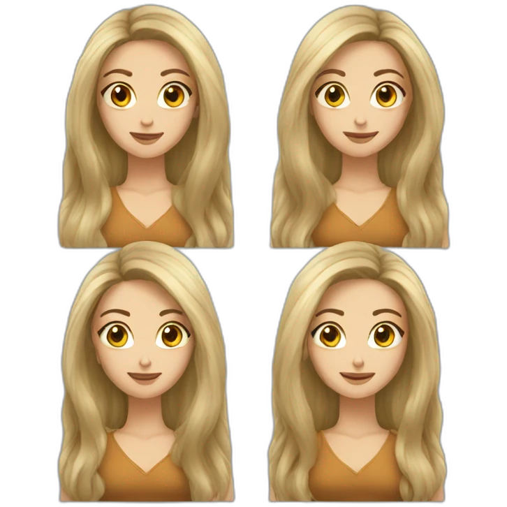 3 long haired women emoji