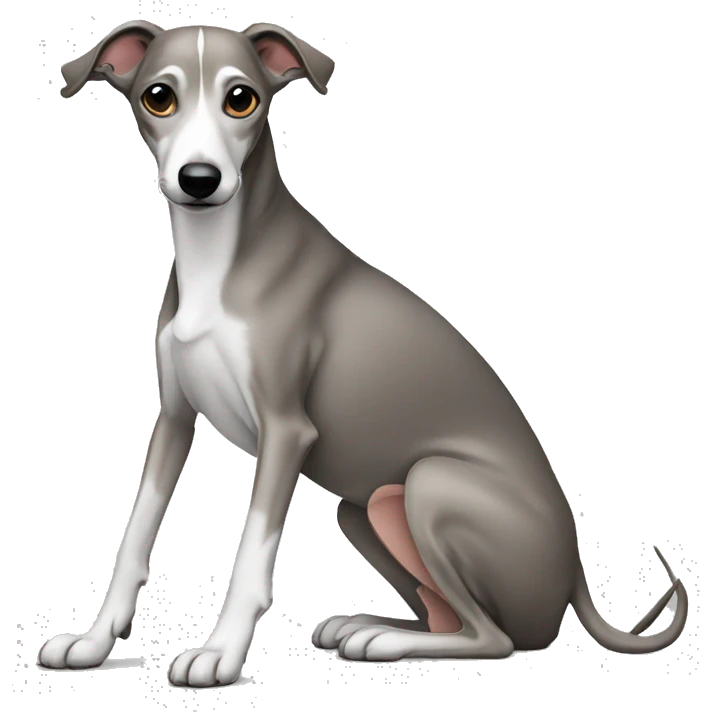 Back whippet sitting emoji
