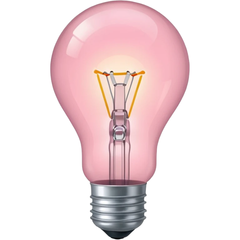 Light pink lightbulb emoji