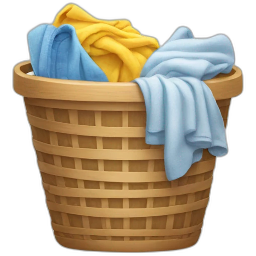 overflowing laundry basket emoji