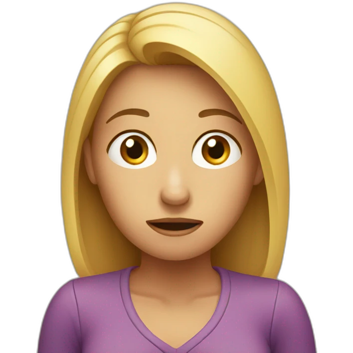 A confused woman emoji