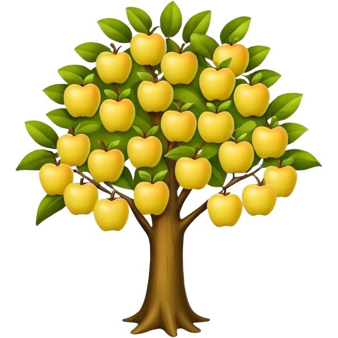 tree with yellow apples emoji