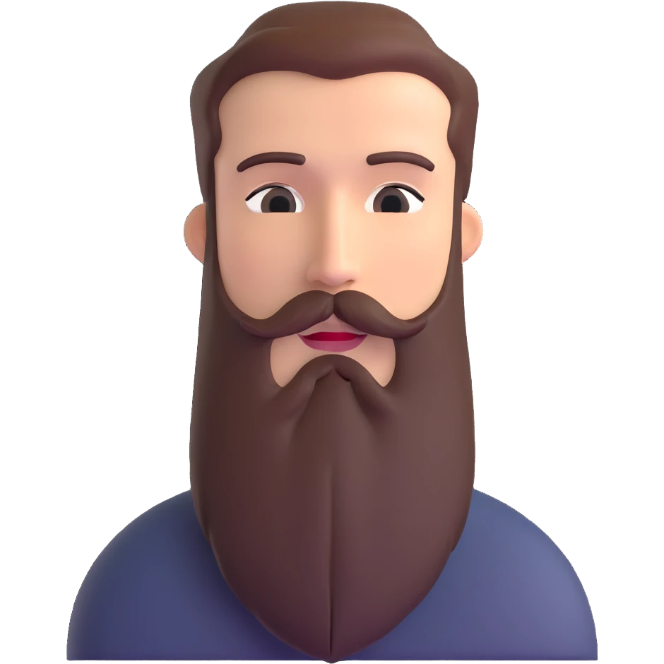man with beard emoji