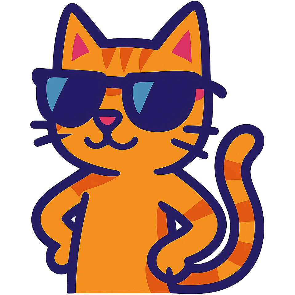 cool cat with sunglasses emoji