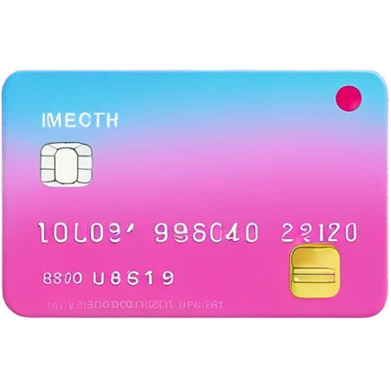 Vaporwave color themed credit card emoji, DO NOT INCLUDE NUMBERS OR TEXT emoji