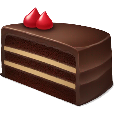 Chocolate cake ( one slice ) cute emoji
