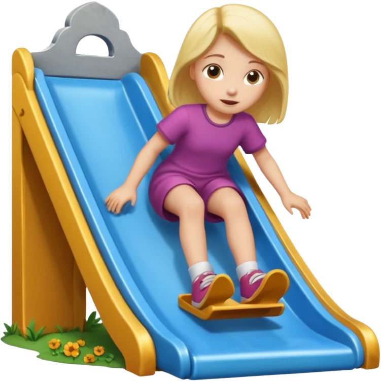 Kaydiraktan mezara giden cocuk ( kiz) emoji