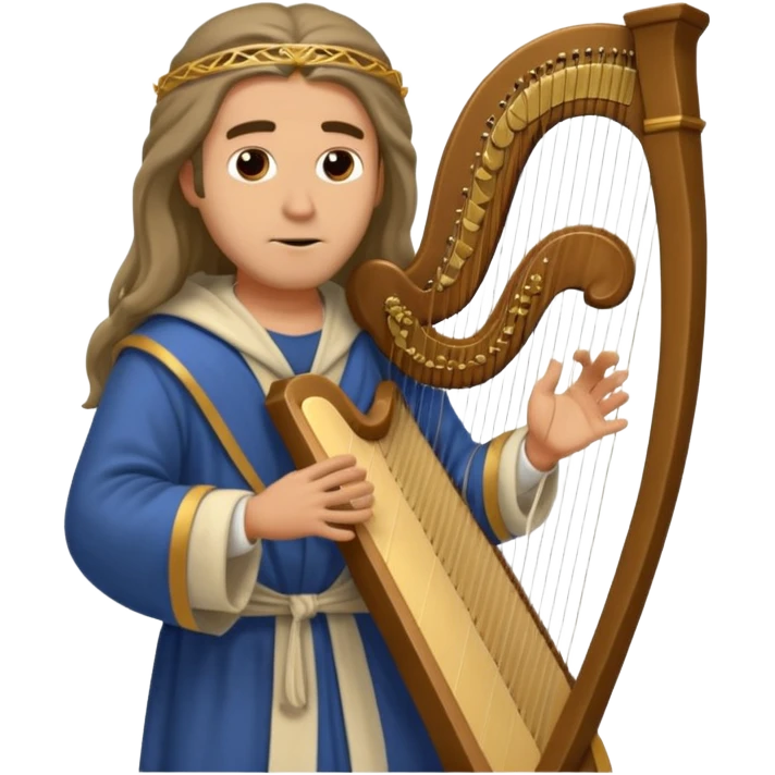 imagen del rey david musico sin rostro emoji