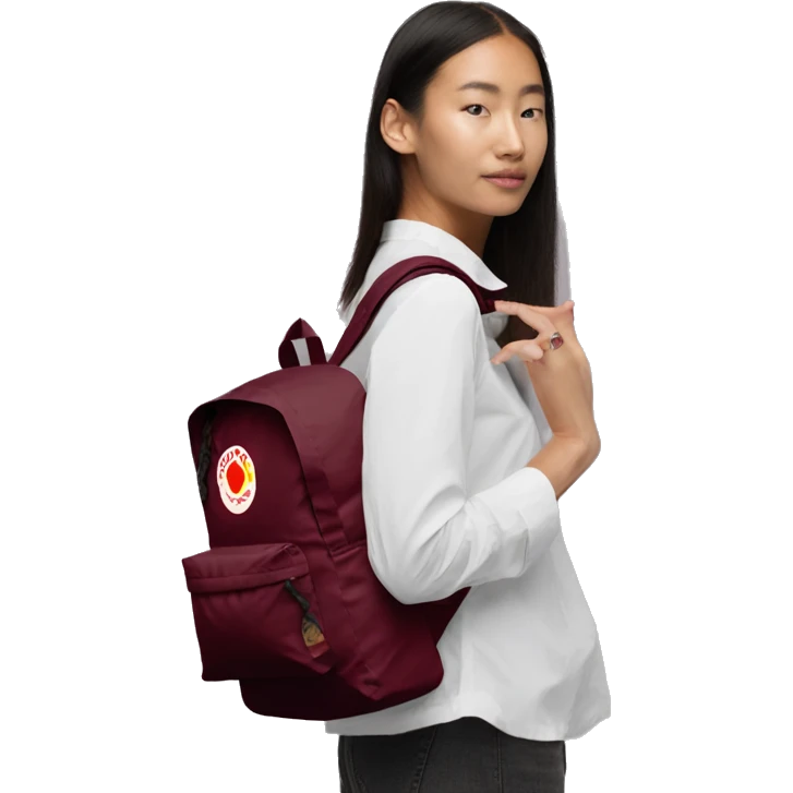 Fjallraven Kanken backpack maroon emoji