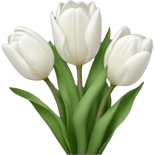 White tulips emoji
